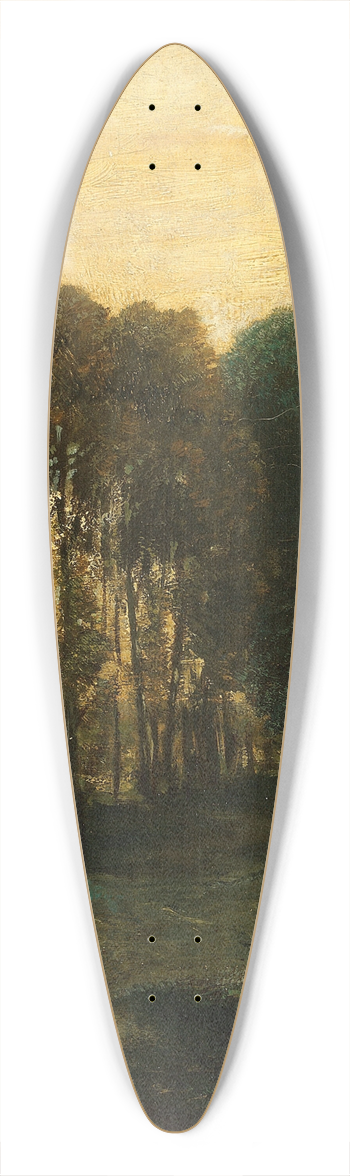 Constant Troyon - A Clump of Trees 39.3 inch art pintail longboard deck