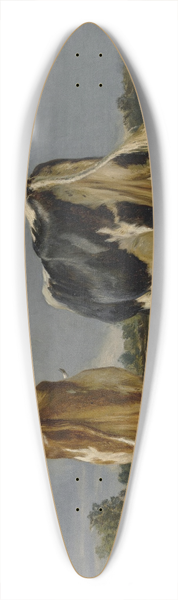 Constant Troyon - Cows In A Pasture 39.3 inch art pintail longboard deck
