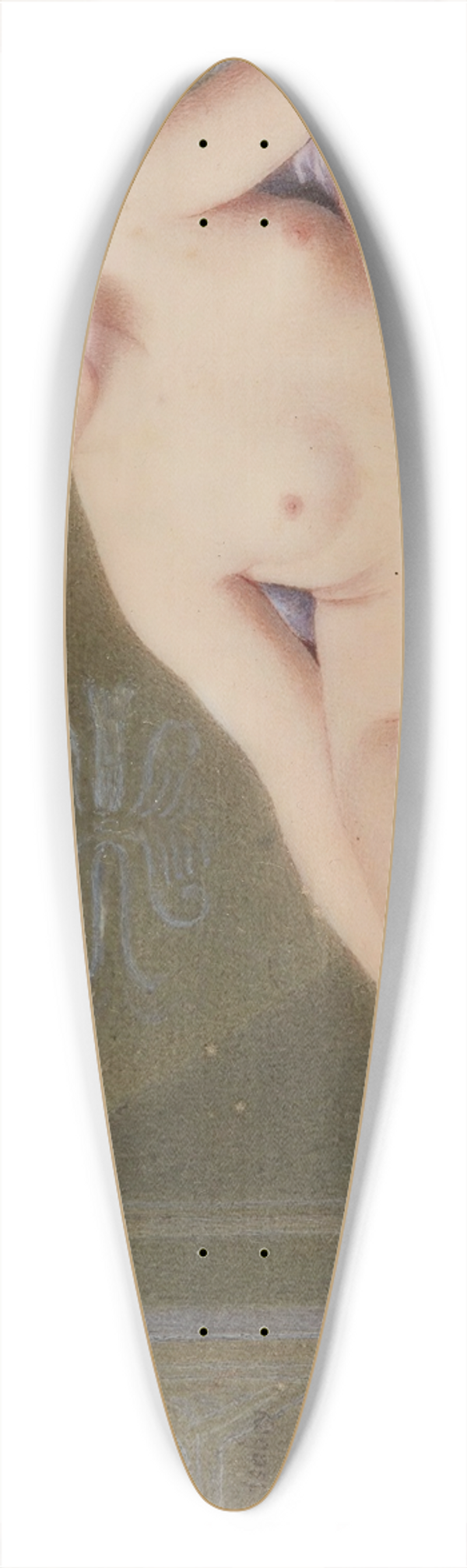 Continental School - Portrait of a Lady, CalledMadame Rcamier 39.3 inch art pintail longboard deck