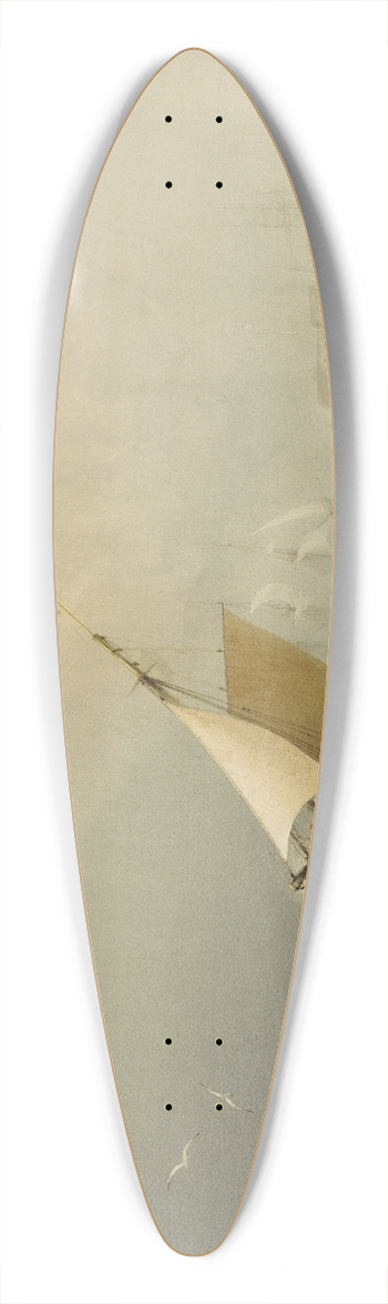 Copley Fielding - Bridlington Harbour 39.3 inch art pintail longboard deck