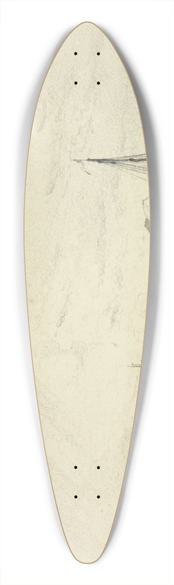 Copley Fielding - Dunbarton Looking from the Clyde 39.3 inch art pintail longboard deck