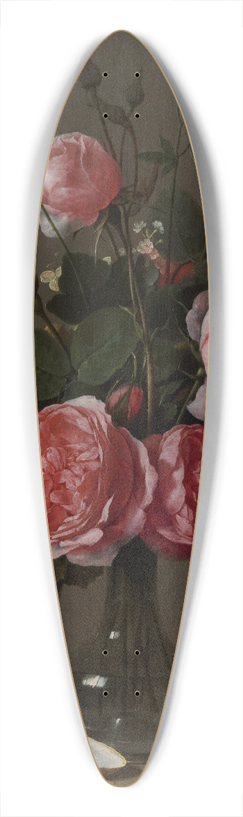 Cornelis de Heem - Floral Still Life 39.3 inch art pintail longboard deck
