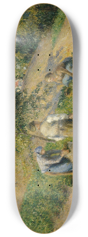 Camille Pissarro - The Harvest, Pontoise (La Rcolte, Pontoise) 8.25 inch art skate deck