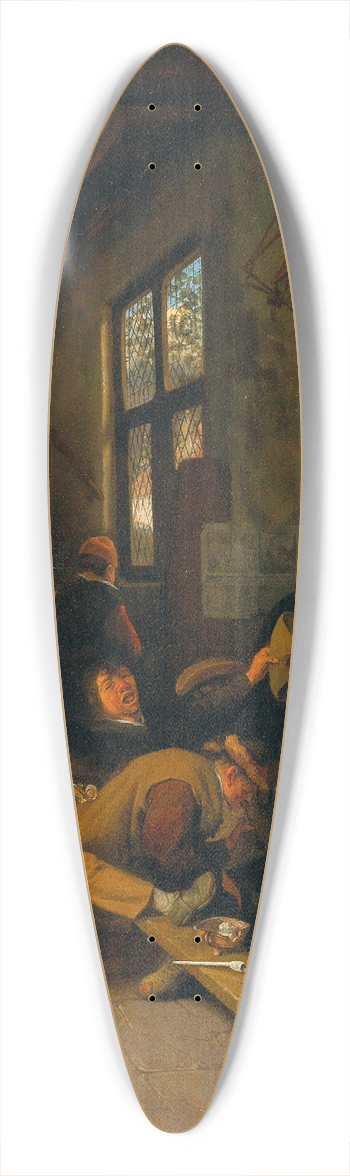Cornelis Dusart - A Tavern Interior With Drinking Peasants 39.3 inch art pintail longboard deck