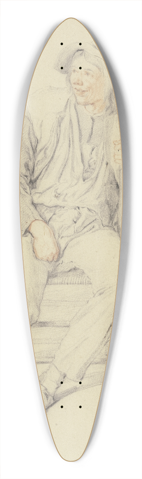 Cornelis Dusart - Bauer auf einem Stuhl, nach links gewandt 39.3 inch art pintail longboard deck