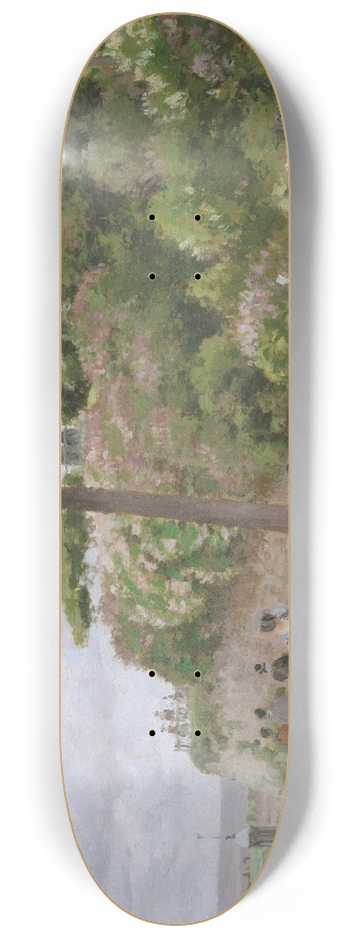 Camille Pissarro - The Public Garden at Pontoise 8.25 inch art skate deck