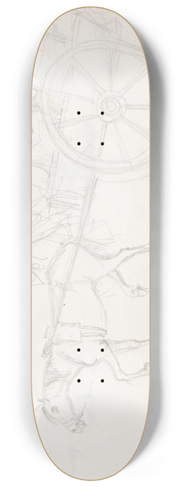 Adolph Tidemand - Hest og vogn med passasjerer 8.25 inch art skate deck