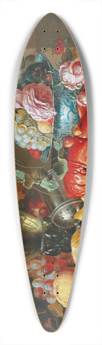Cornelis Mahu - A still life with fruit and a boiled lobster 39.3 inch art pintail longboard deck