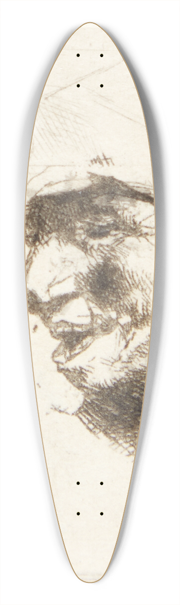 Cornelis Pietersz. Bega - Hoved af en leende bonde 39.3 inch art pintail longboard deck