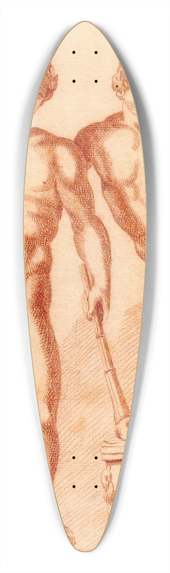 Cornelis Pronk - Beeld van twee jonge mannen 39.3 inch art pintail longboard deck