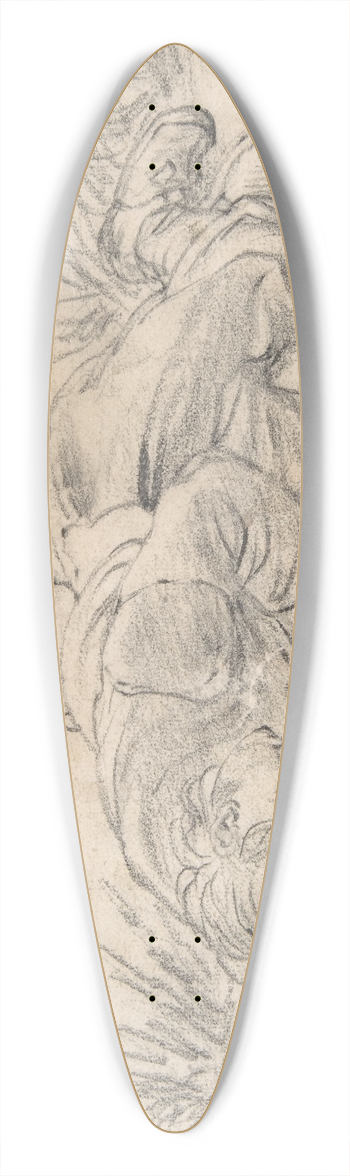 Cornelis Saftleven - A Boy Sleeping in the Outdoors 39.3 inch art pintail longboard deck
