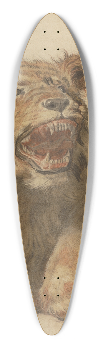 Cornelis Saftleven - A Lion Snarling 39.3 inch art pintail longboard deck
