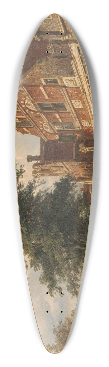 Cornelis Springer - The Zuiderhavendijk, Enkhuizen 39.3 inch art pintail longboard deck
