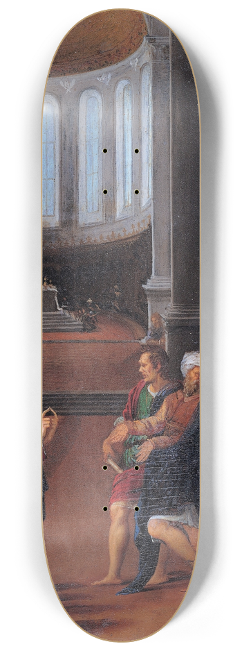 Camillo Filippi - Christ among the doctors 8.25 inch art skate deck