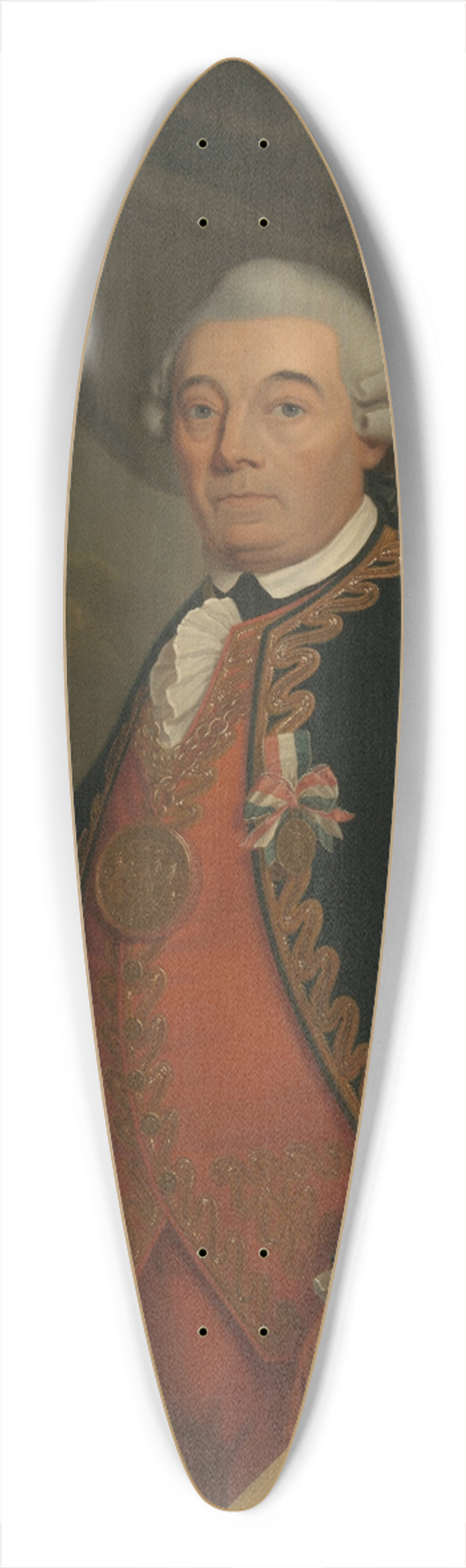 Cornelis Van Cuylenburgh II - Portrait of Johan Arnold Zoutman 39.3 inch art pintail longboard deck