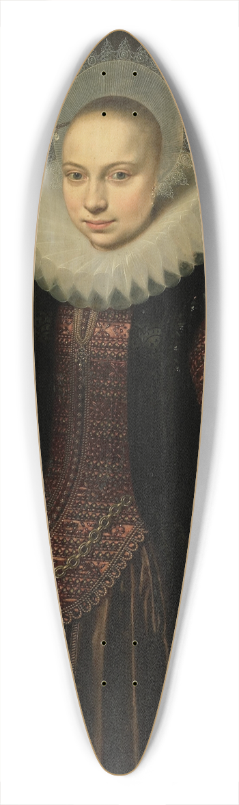 Cornelis van der Voort - Portrait of Brechtje Overrijn van Schoterbosch 39.3 inch art pintail longboard deck