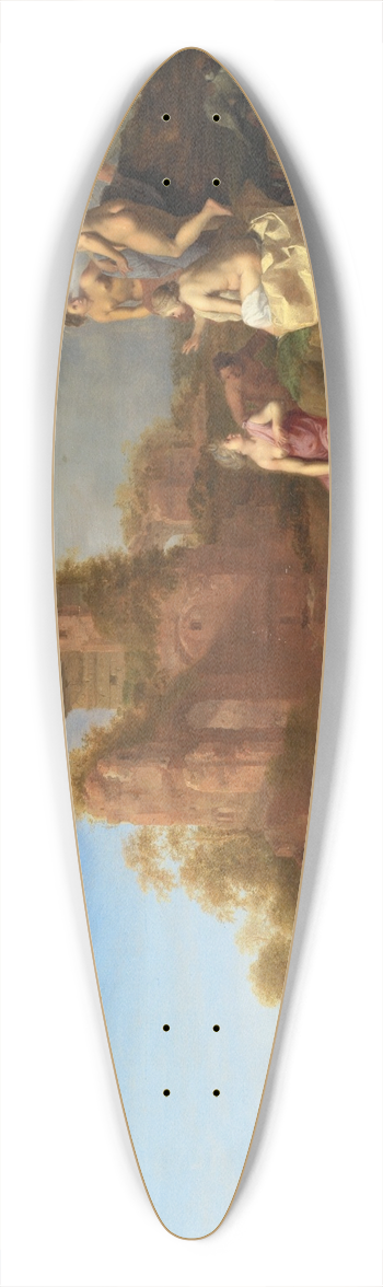 Cornelis Van Poelenburch - Diana and her Nymphs 39.3 inch art pintail longboard deck
