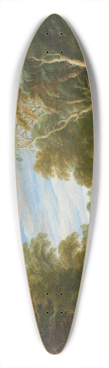 Cornelis Van Poelenburch - Wooded Landscape with Figures 39.3 inch art pintail longboard deck