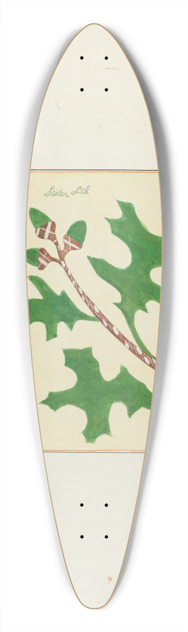 Cornelius Christoffels and Margaret Linsley - Autograph Quilt 39.3 inch art pintail longboard deck