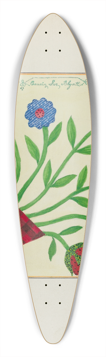 Cornelius Christoffels and Margaret Linsley - Pieced Autograph Quilt (1 Square) 39.3 inch art pintail longboard deck