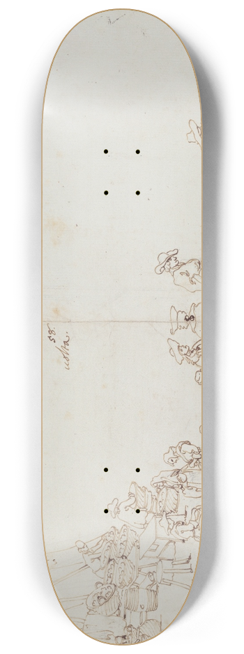 Canaletto - A Market Scene 8.25 inch art skate deck