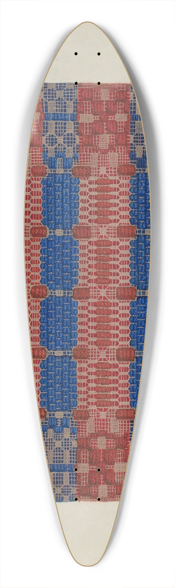 Cornelius Christoffels - Handwoven Coverlet 39.3 inch art pintail longboard deck