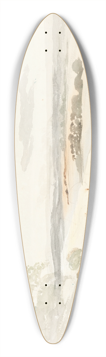 Cornelius Varley - An Extensive View in Shropshire 39.3 inch art pintail longboard deck