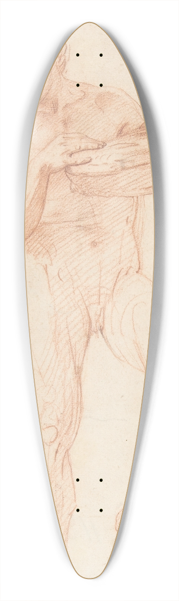 Corrado Giaquinto - Study of a Nude Man 39.3 inch art pintail longboard deck