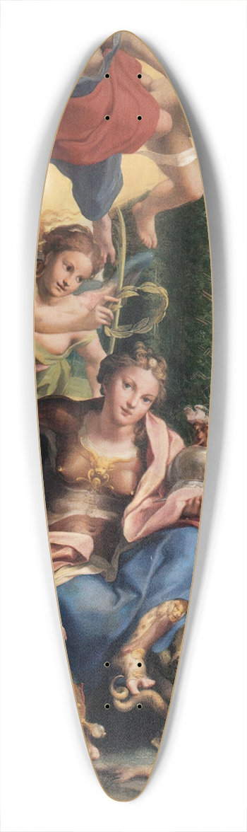Correggio - Allegory of Virtues 39.3 inch art pintail longboard deck