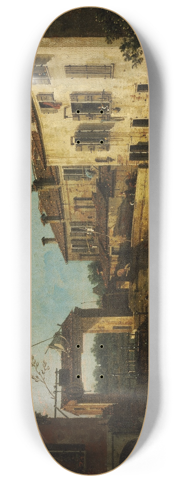 Canaletto - Lock near Dolo 8.25 inch art skate deck