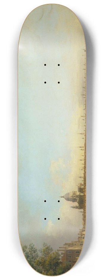 Canaletto - London- The Thames from Somerset House Terrace towards the City 8.25 inch art skate deck