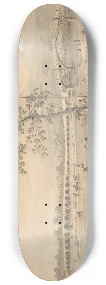Canaletto - Old Walton Bridge seen from the Middlesex Shore 8.25 inch art skate deck