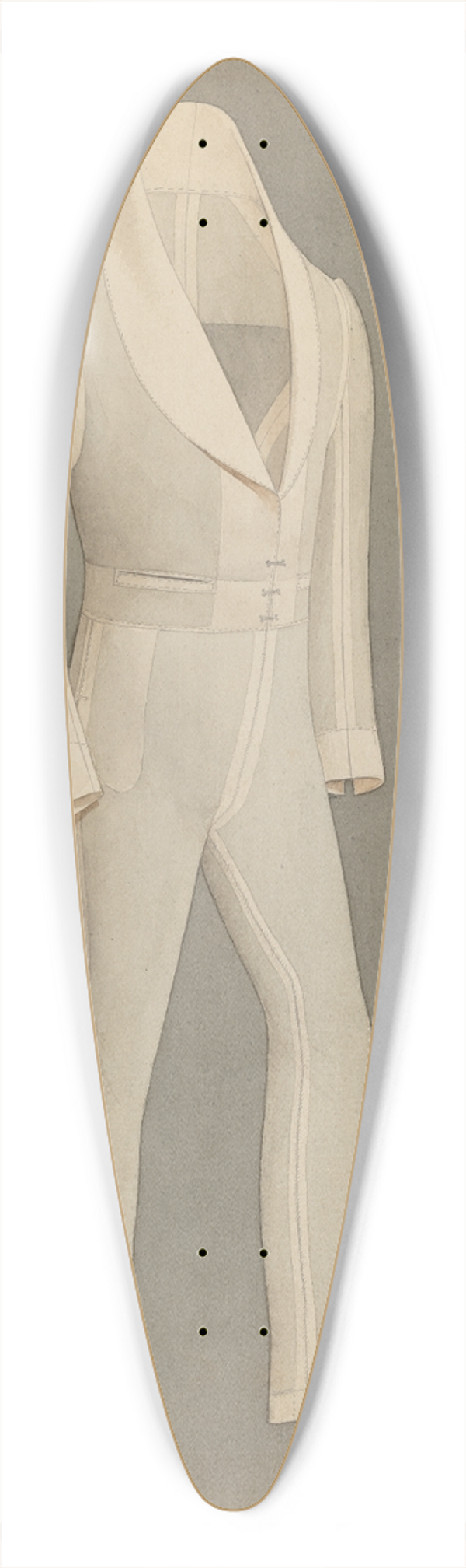 Creighton Kay-Scott - Coat and Trousers 39.3 inch art pintail longboard deck