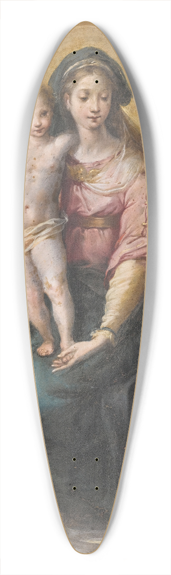Cristoforo Roncalli - The Madonna And Child On A Crescent Moon 39.3 inch art pintail longboard deck