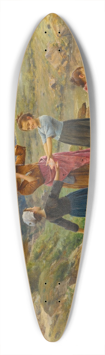 Csar Pattein - Playing By The River 39.3 inch art pintail longboard deck