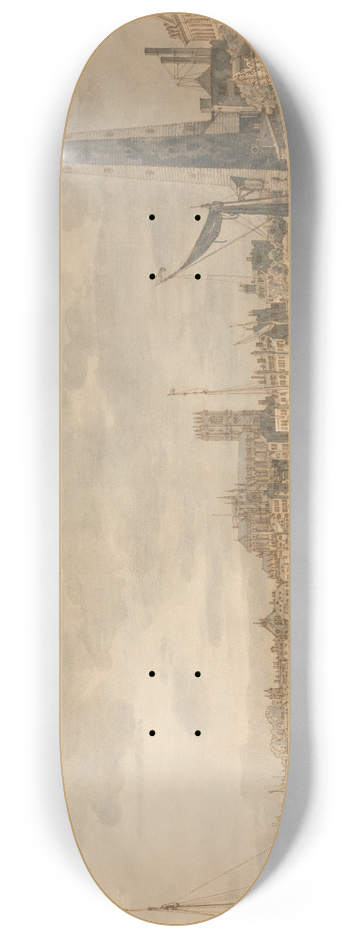 Canaletto - The City of Westminster from Near the York Water Gate 8.25 inch art skate deck