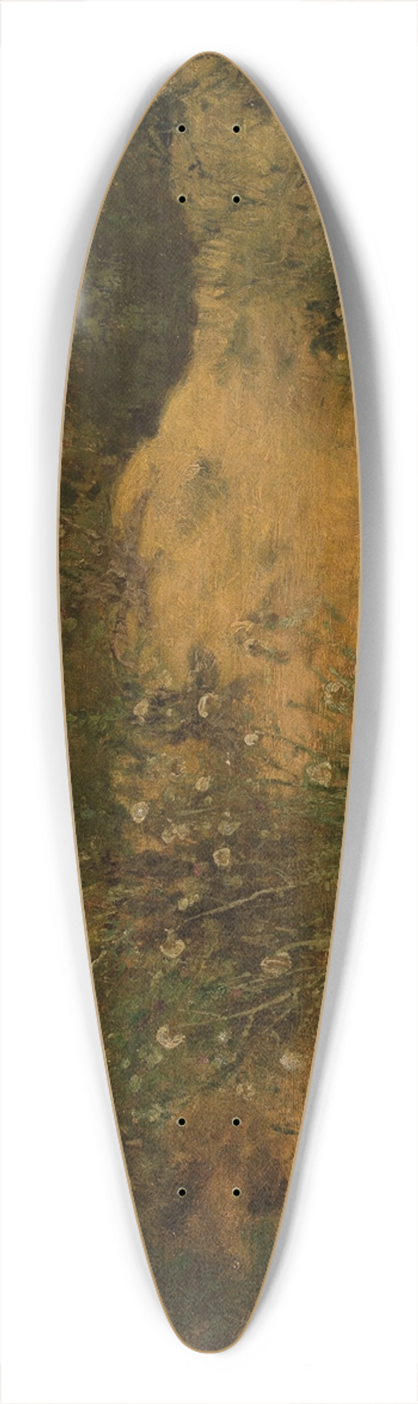 Curt Agthe - Landscape with thistles 39.3 inch art pintail longboard deck