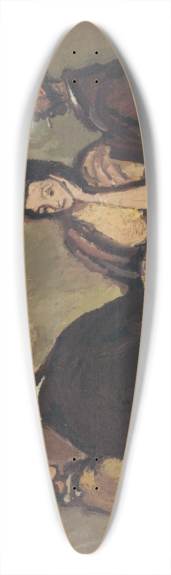 Cyprin Majernk - Card Players 39.3 inch art pintail longboard deck