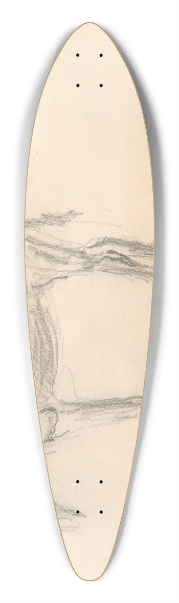 Cyprin Majernk - Emaciated Horse 39.3 inch art pintail longboard deck
