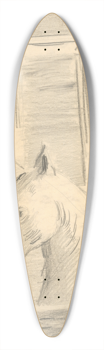 Cyprin Majernk - Horses Head 39.3 inch art pintail longboard deck
