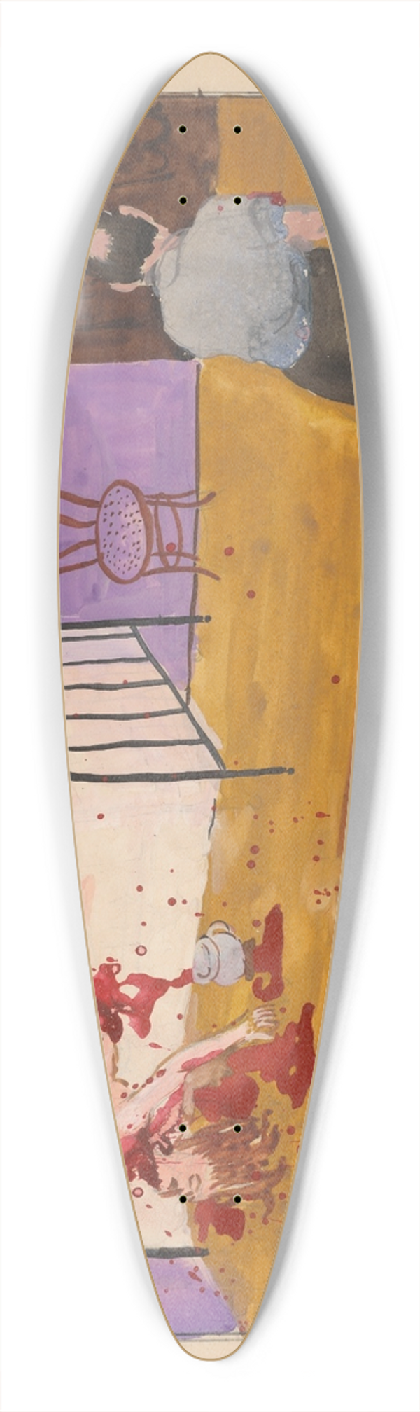 Cyprin Majernk - Lovers at Periphery 39.3 inch art pintail longboard deck