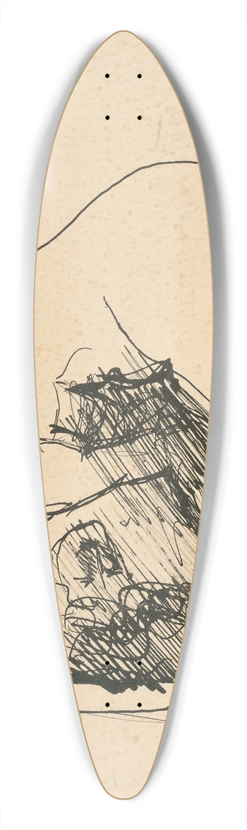 Cyprin Majernk - Nude 39.3 inch art pintail longboard deck