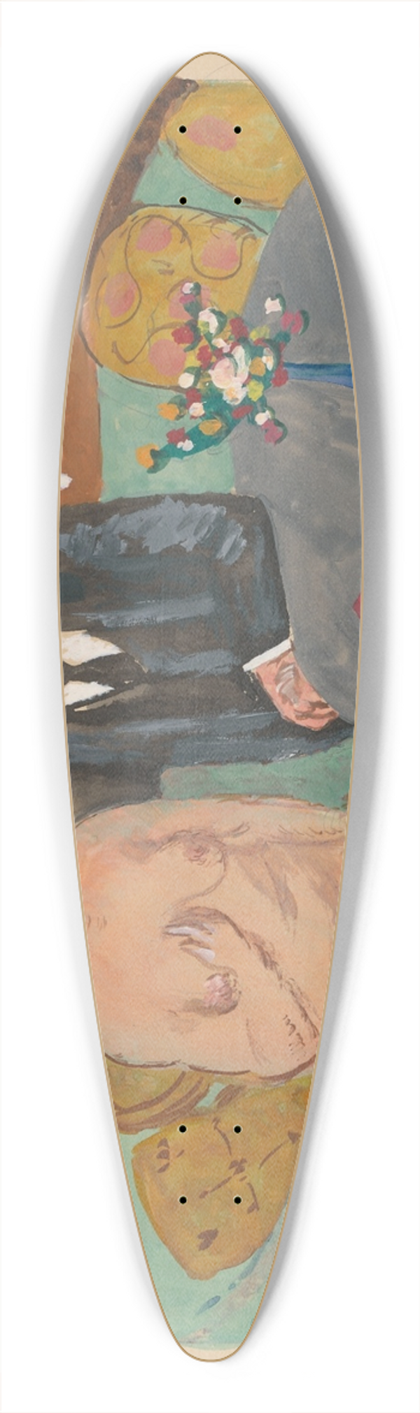 Cyprin Majernk - On a Sofa 39.3 inch art pintail longboard deck