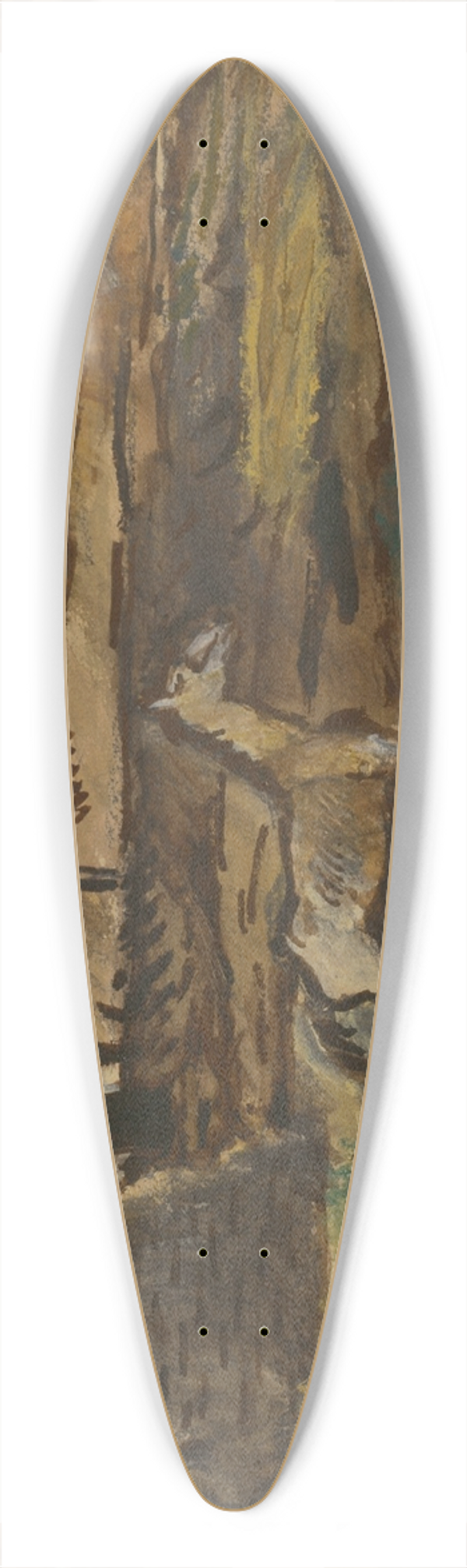 Cyprin Majernk - On the Pasture 39.3 inch art pintail longboard deck