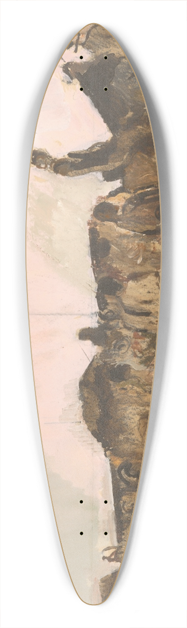 Cyprin Majernk - Unheard of Meeting 39.3 inch art pintail longboard deck