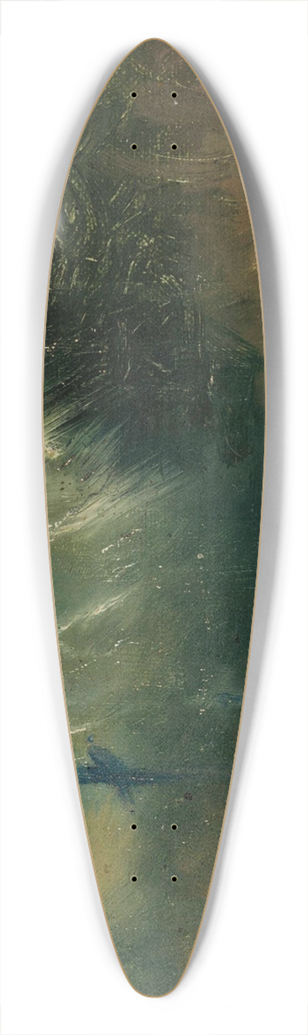 Czesaw Peczyski - Graveyard at dusk 39.3 inch art pintail longboard deck
