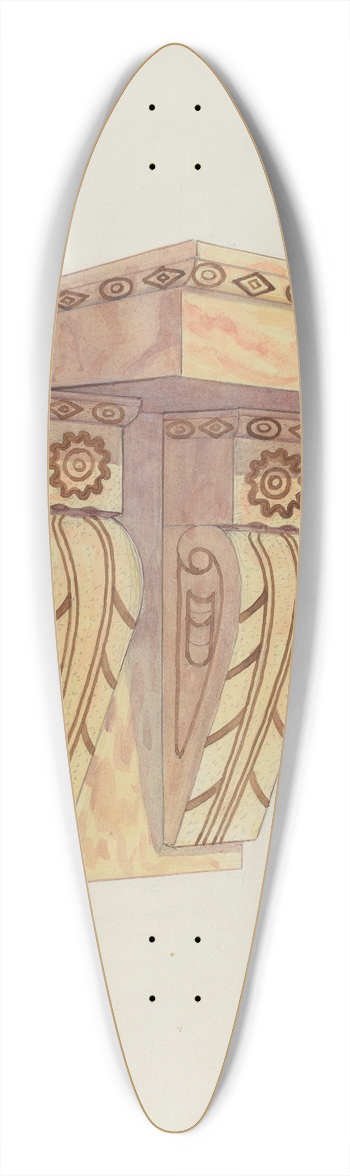 Dana Bartlett - Architectural Detail (Wall Bracket) 39.3 inch art pintail longboard deck
