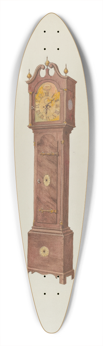 Dana Bartlett - Grandfather Clock, Angular View 39.3 inch art pintail longboard deck