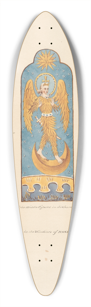 Daniel Lysons - Stained Glass in the Windows of Hanworth Church 39.3 inch art pintail longboard deck