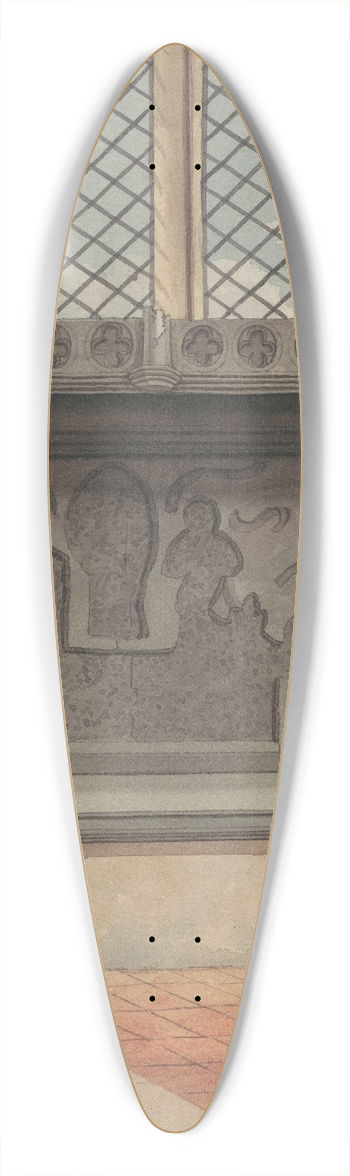 Daniel Lysons - Tomb of Thomas Windsor, 1486, with Brass Plates removed from Stanwell Church 39.3 inch art pintail longboard deck